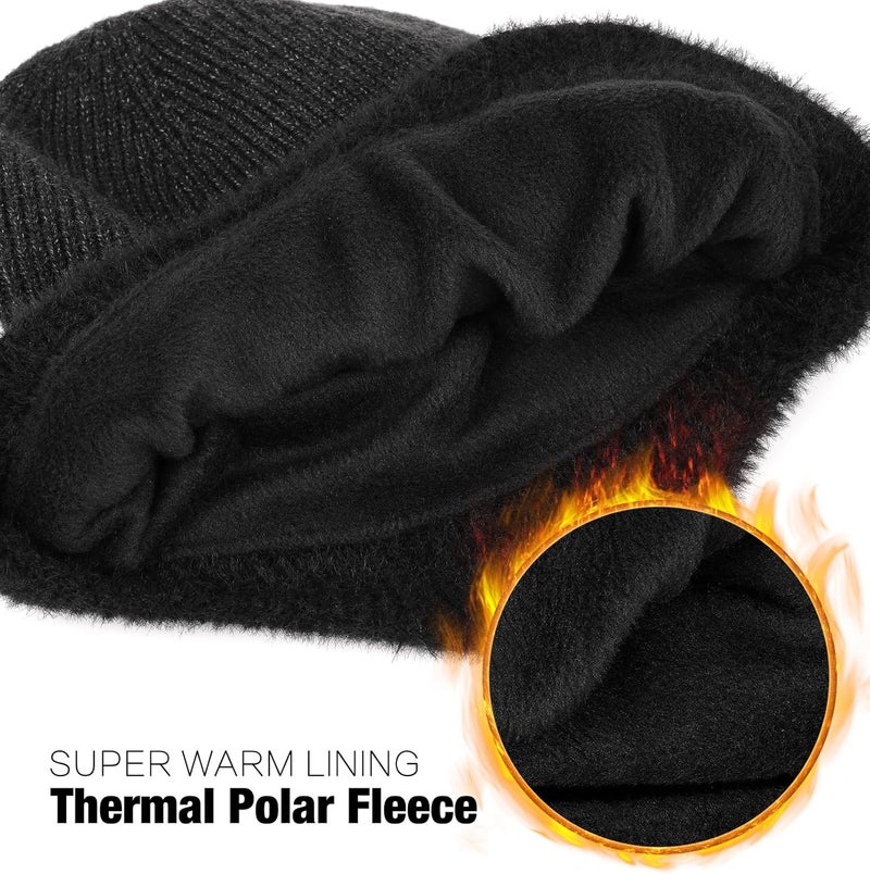 Wmcaps Winter Fleece Line Beanie with Earflap for Men Women, Outdoor Warm Thermal Knitted Hat Stocking Caps - Image 4